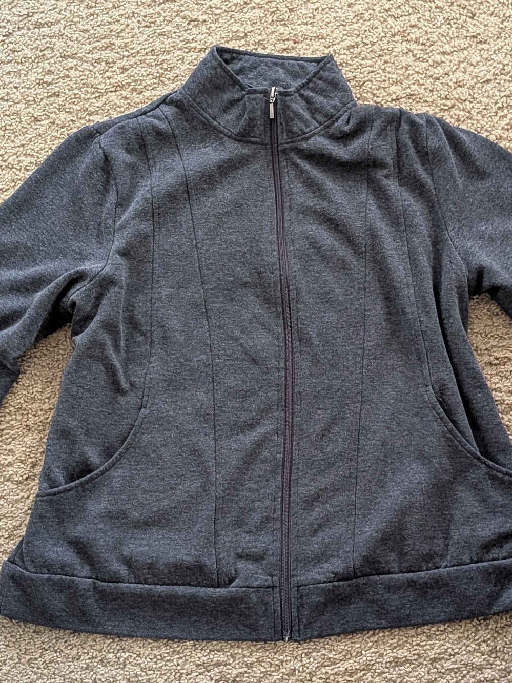 Women's Charcoal Zip-Front Jacket